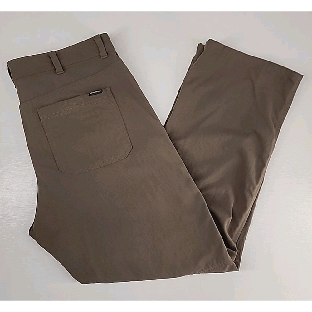 Eddie Bauer Mens‎ 38x32 Brown Nylon Hiking Outdoor Utility Pants Gorpcore